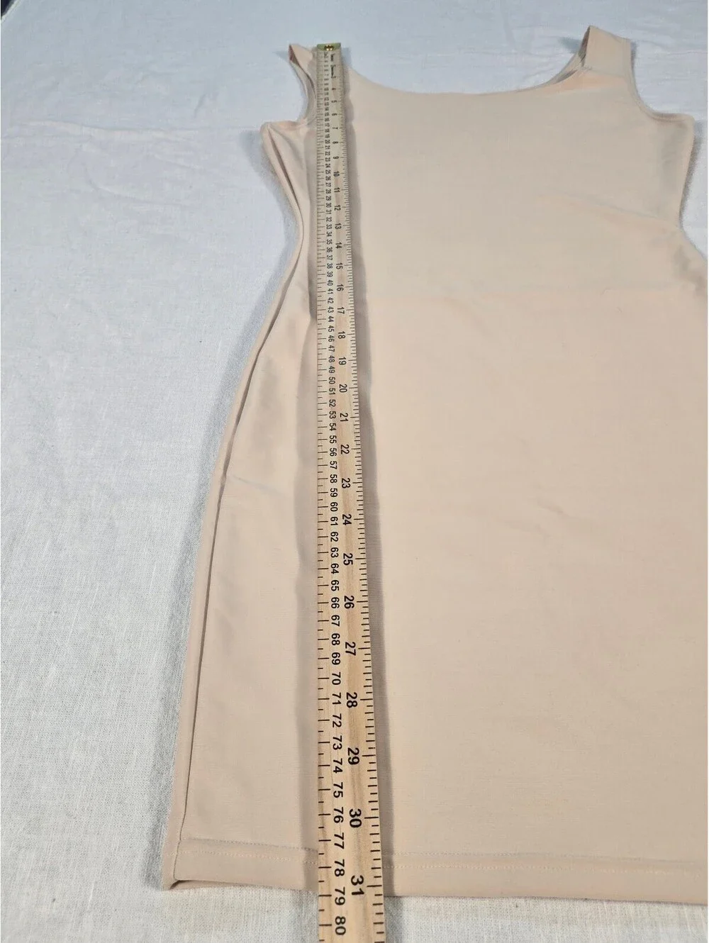 Beige Body Shaper Slip Dress S Quiet Lux Minimalist Bodycon